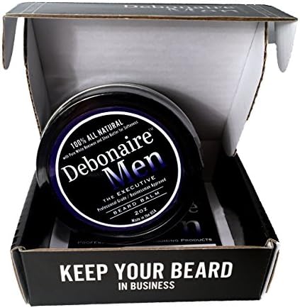 Debonaire Men Beard Balm, Leave-In Conditioner - 100% ALL NATURAL - High-end product with multiple oils and softening ingredients