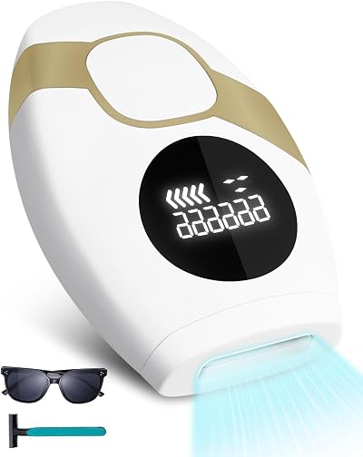 Evolpor IPL Hair Removal Device, 999,999 Flashes, 5 Levels, Pain-Free
