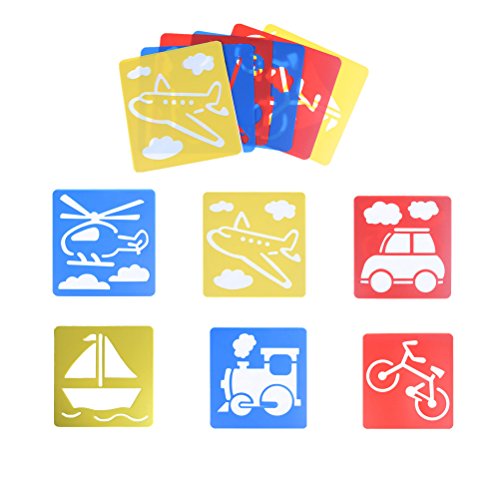 Drawing Stencil Template For Kids Crafts Drawing Stencils In Shapes Of Transport And Insect each pack of 6pcs