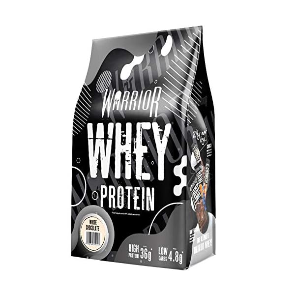 Warrior-Whey-Protein-Powder-1kg-Packed-with-36g-of-Protein-White-Chocolate-Warrior-Supplements Warrior, Whey - Protein Powder - Packed with 36g of Protein - Low Sugar, and Low Carbs (White Chocolate, 1kg)