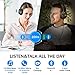Mpow H8 Active Noise Cancelling Bluetooth Headphones Over Ear/On Ear Compact, Both Wired & Wireless Headphones w/mic, Stereo Foldable Headset with Carrying Case for PC/Cell Phones/TV