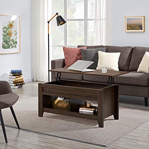 Yaheetech Lift Top Coffee Table with Hidden Storage Compartment
