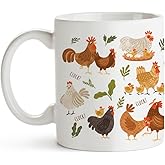 Yanprint Chicken Coffee Mugs For Chicken Lovers,Women,Funny Chicken lover Gifts Mug For Crazy Chicken Lady Farmhouse 11oz Tea Cup