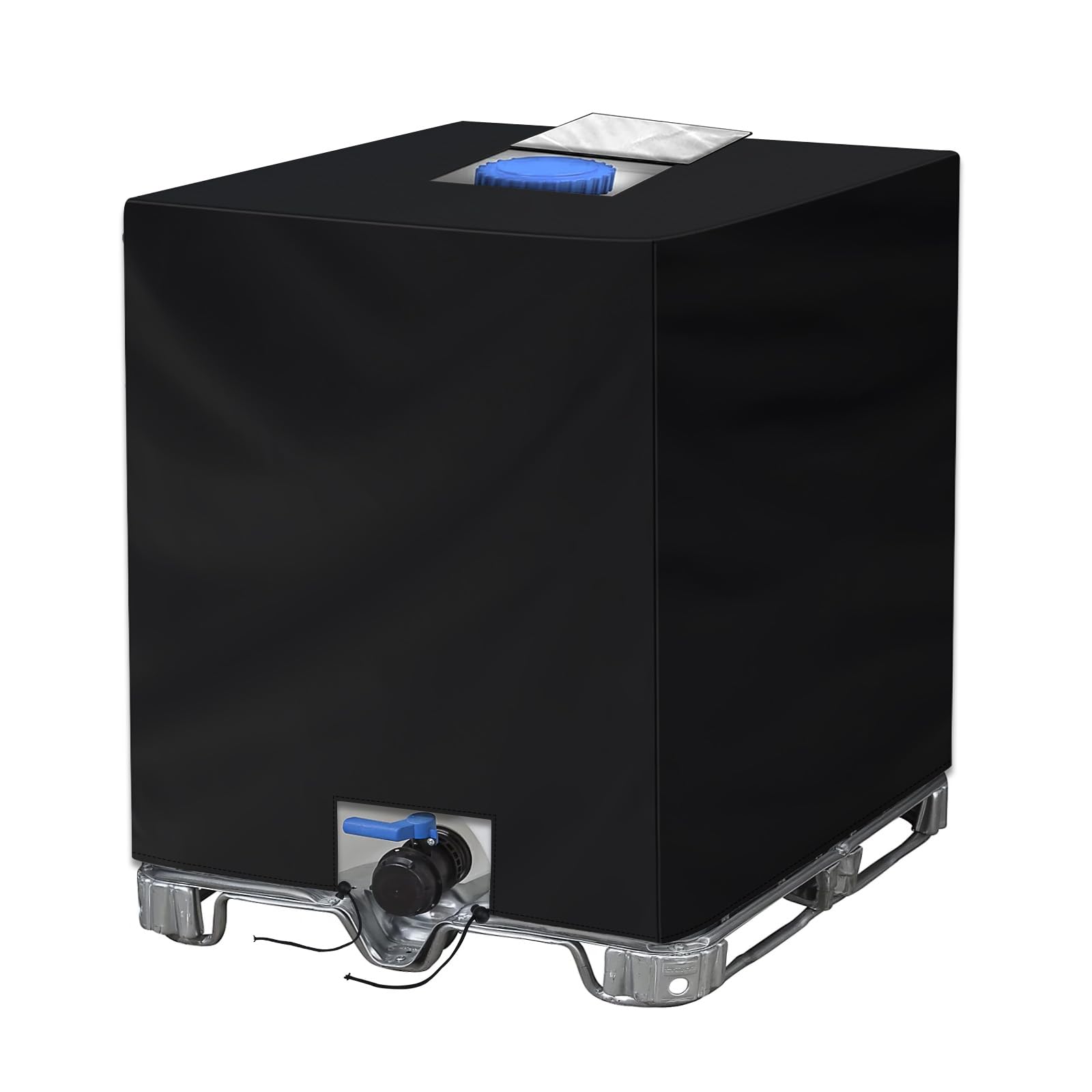 NEVERLAND IBC Tank Cover - Heavy Duty 420D IBC Covers - Outdoor 1000 Liters Water Tank Cover - Waterproof Dust-Proof IBC Container Covers - Anti-snow Windproof Anti-UV (120x100x116cm)