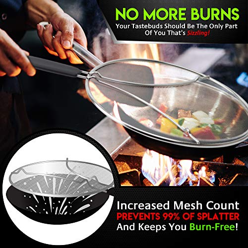 Splatter Screen for Frying Pan Set of 2 Grease Splatter Screens 9.5