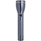 MagLite ML50L 2-Cell C LED Flashlight, Adjustable Beam, High &amp; Low Modes, Water-Resistant - Gray