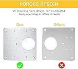 Flintronic 2Pcs Hinge Repair Plate Stainless Steel Cabinet Bracket with 12 view 4