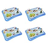 4-Pack Inflatable Ice Serving Bar Coolers for Parties, Salad BBQ Picnic Ice Food Drinks Buffet Server Tray for Indoor Outdoor Party