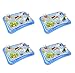 4-Pack Inflatable Ice Serving Bar Coolers for Parties, Salad BBQ Picnic Ice Food Drinks Buffet Server Tray for Indoor Outdoor Party