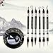 FTVOGUE 6 Pcs/Set Water Brush Pen, Piston Water Color Brush Chinese Japanese Calligraphy Pen for Beginner Painting Reusable Brush Drawing Pen