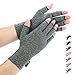Duerer Arthritis Compression Gloves Women Men for RSI, Carpal Tunnel, Rheumatiod, Tendonitis, Fingerless Gloves for Computer Typing and Dailywork (Gray, L)