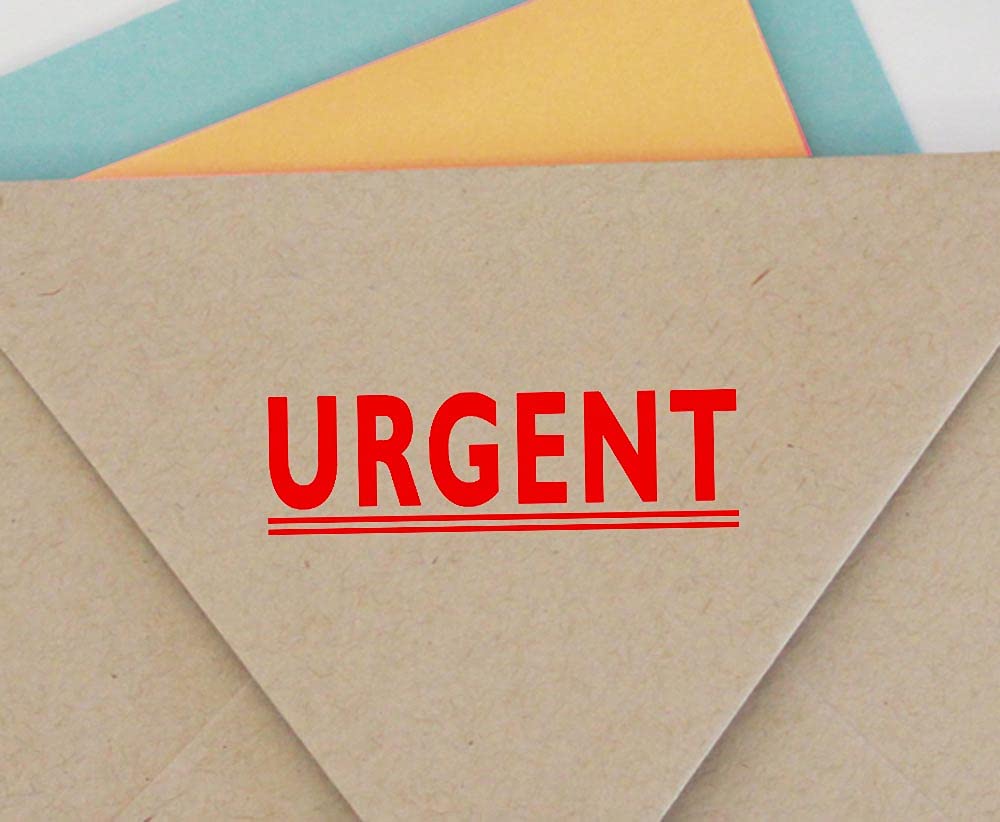 Urgent Self Inking Rubber Stamp Custom Colop Office Stationary P20 Mini Stamper