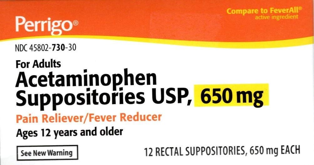 ACETAMIN SUPP 650 MG ***C-P Size: 12