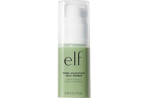 e.l.f. Tone Adjusting Face Primer, Makeup Primer For Neutralizing Uneven Skin Tones & Redness, Grips Makeup To Last, Vegan &