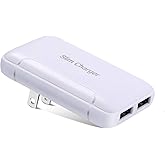 Slim Wall Charger,15W Dual Port Flat USB Wall Plug,2-Port USB-A Foldable Flat Charging Block,Portable Low Profile Power Cube Charger Box for iPhone 16 15 14 13 12 11 Pro Max 6 6S 7 8 Plus,iPad,Samsung