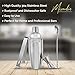 Cocktail Shaker Bar Tools Set – Premium Bartender Accessories Kit – 24 oz Stainless Steel Built-in Strainer, Measuring Jigger, Mixing Spoon, Bonus Ice Tongs, Drink Recipes Booklet & eBook – Gift