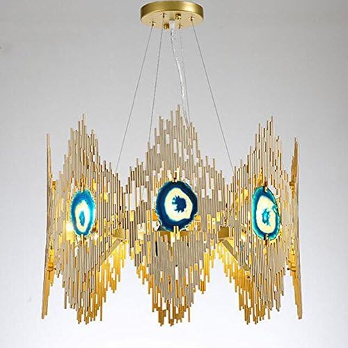 YUGDSIMB Modern Agate Chandelier / Individual Villa Light Chandelier / Living Room Lobby Dining Room Chandelier , Yellow