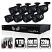 Night Owl Security, 8 Channel 1080 Lite HD Analog Video Security System with 1 TB HDD and 8 x 720p HD Wired Cameras (Black)