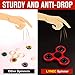 LYNEC Tri Fidget Hand Spinner, Ultra Fast Bearings, Finger Toy, Great Gift for ADD, ADHD, Anxiety and Autism Adult Children, Red