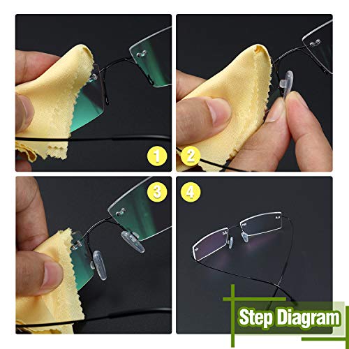 Pushin Eyeglass Nose Pads Set, 12 Pairs 15mm Soft Silicone Air Chamber Eyeglasses Nose Pads