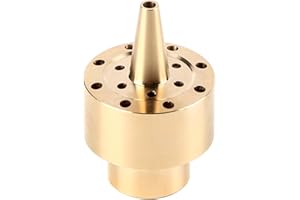 GAROSA Premium Brass Fountain Nozzle Heads, MultiDirectional Adjustable Sprayer for Pond and Garden Outdoor Water Features 1/2 Inch, 90g