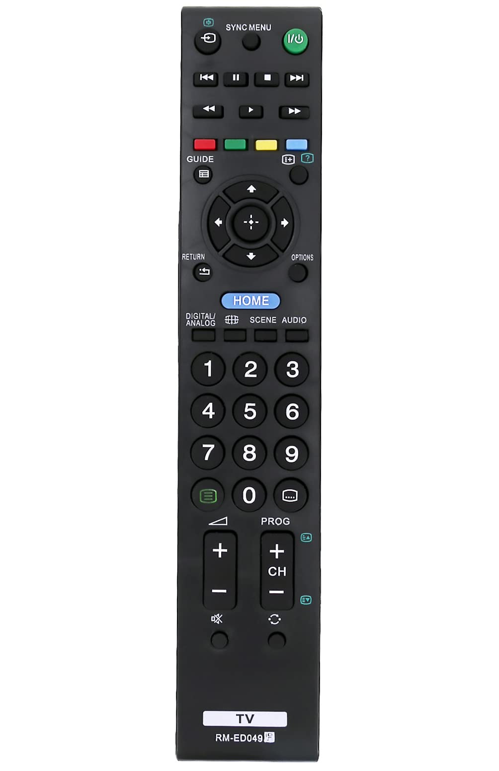 VINABTY Replacement Remote Control Fit for Sony LCD TV KDL-42EX443 KDL-42EX440 KDL-32EX343 KDL-32EX340 KDL-40BX440 KDL-32BX340 RM-ED049