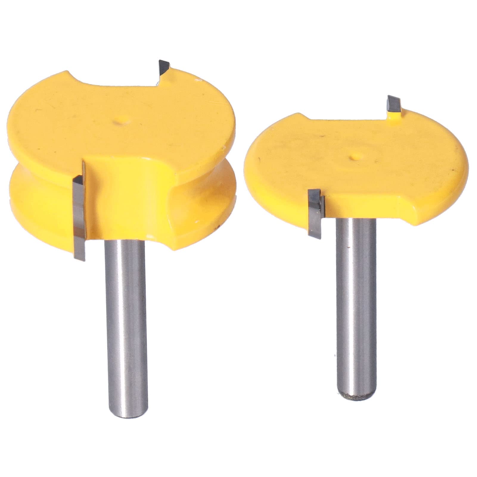 Fdit 2Pcs Bead and Cove Router Bits 1/4 Inch Shank, Tungsten Steel 2 Flutes 1/4'' 9/16'' Cutting Width Joint Router Bit for Canoes, Wooden Bucket