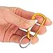 QY 10PCS 1.91 Inch Long Colored Spring Snap Hook Rings Aluminum Alloy Keychain Clip Buckle With Keyring D Shape