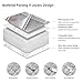 GAMURRY Car Windshield Snow Ice Cover, Windshield Covers with 4 Layers of Protection and Magnetic Edges, Anti-Snow/Anti-Ice/Anti-Fog Thickened Snow Cover for Car, Suitable for Most Cars
