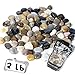 OUPENG Pebbles Polished Gravel, Natural Polished Mixed Color Stones, Small Decorative River Rock Stones 2 Pounds (32-Oz) ... primary
