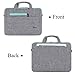 BRINCH 15-15.6 Inch Multi-functional Suit Fabric Portable Laptop Sleeve Case Shoulder Messenger Bag Briefcase for Laptop, Tablet, Macbook, Notebook - Grey-Green