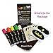 Liquid Chalk Markers Neon Color Bistro Set Includes 5 Reversible Tip Erasable Pens, 8 Chalkboard Labels and 1 Eraser Cloth. Dry Erase Markers for Glass, Blackboard, Kids Art & Car