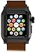 LUNATIK EPIK Aluminum Case and Leather Strap for Apple Watch Series 1, Black/Brown