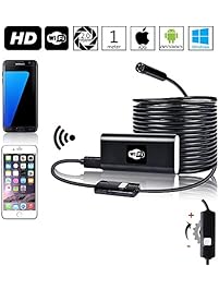 Wireless Endoscope, Depstech WiFi Borescope Inspection Camera 2.0 Megapixels HD Snake Camera for Android and IOS Smartphone, iPhone, Samsung, Tablet - Black(11.5FT)