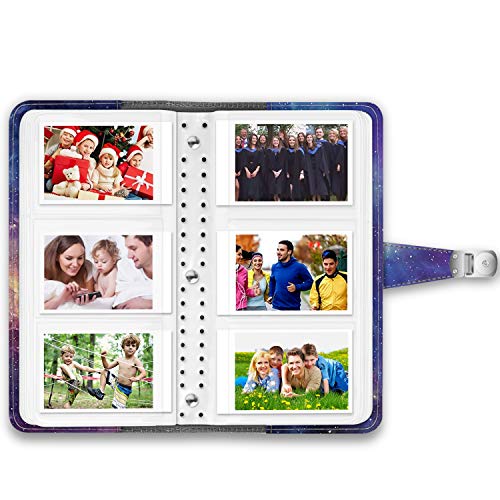 Fintie Wallet Photo Album for Fujifilm Instax - 108 Pockets [Snap Fastener] Photo Album for Fujifilm Mini 9 Mini 8+ Mini 90 Mini 26+, HP Sprocket, Polaroid Camera 3-Inch Film (Galaxy)