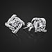 B.Catcher Silver Earrings Studs for women Cubic Zirconia Gemini Earring set