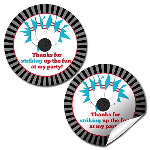 Bowling Birthday Party Sticker Labels, 40 2