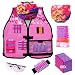 Hely Cancy Girls Tactical Vest Kit Compatible with Nerf Guns N-Strike Elite Series with Refill Darts, Reload Clips, Tactical Mask, Wrist Band and Protective Glasses for Girls primary