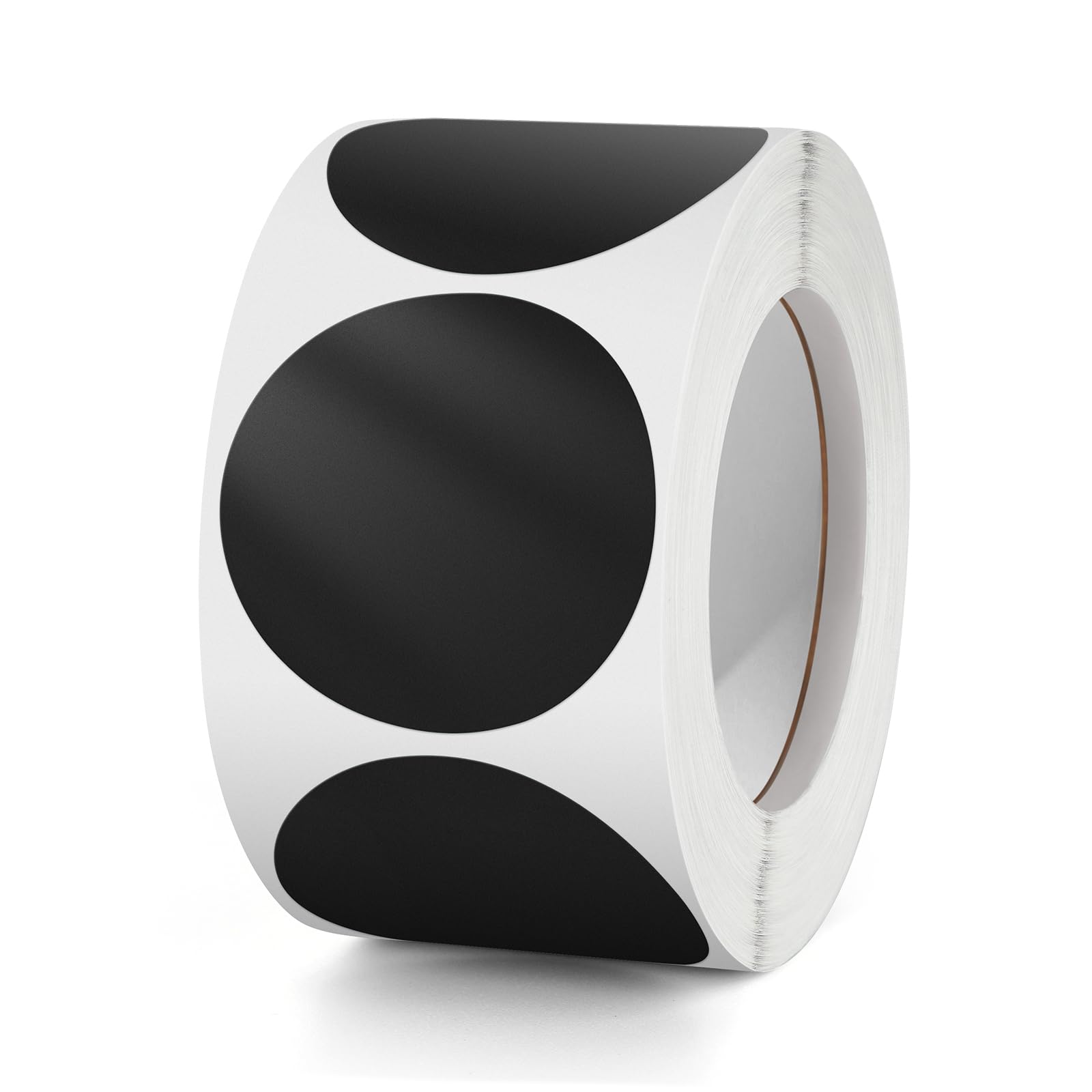 Round Stickers Black 38 mm Circle Labels Colour Coding Dot Vinyl Floor Sticker Waterproof Removable Roll of 500