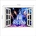 LUCKKYY® Castle Peel & Stick 3D Window View Decal WALL STICKER Decor Art Mural