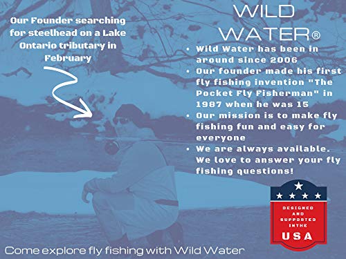 Wild Water Fly Fishing 9ft 7/8 Weight Rod & Reel Combo - Complete Starter Kit For Trout, Bass, Salmon