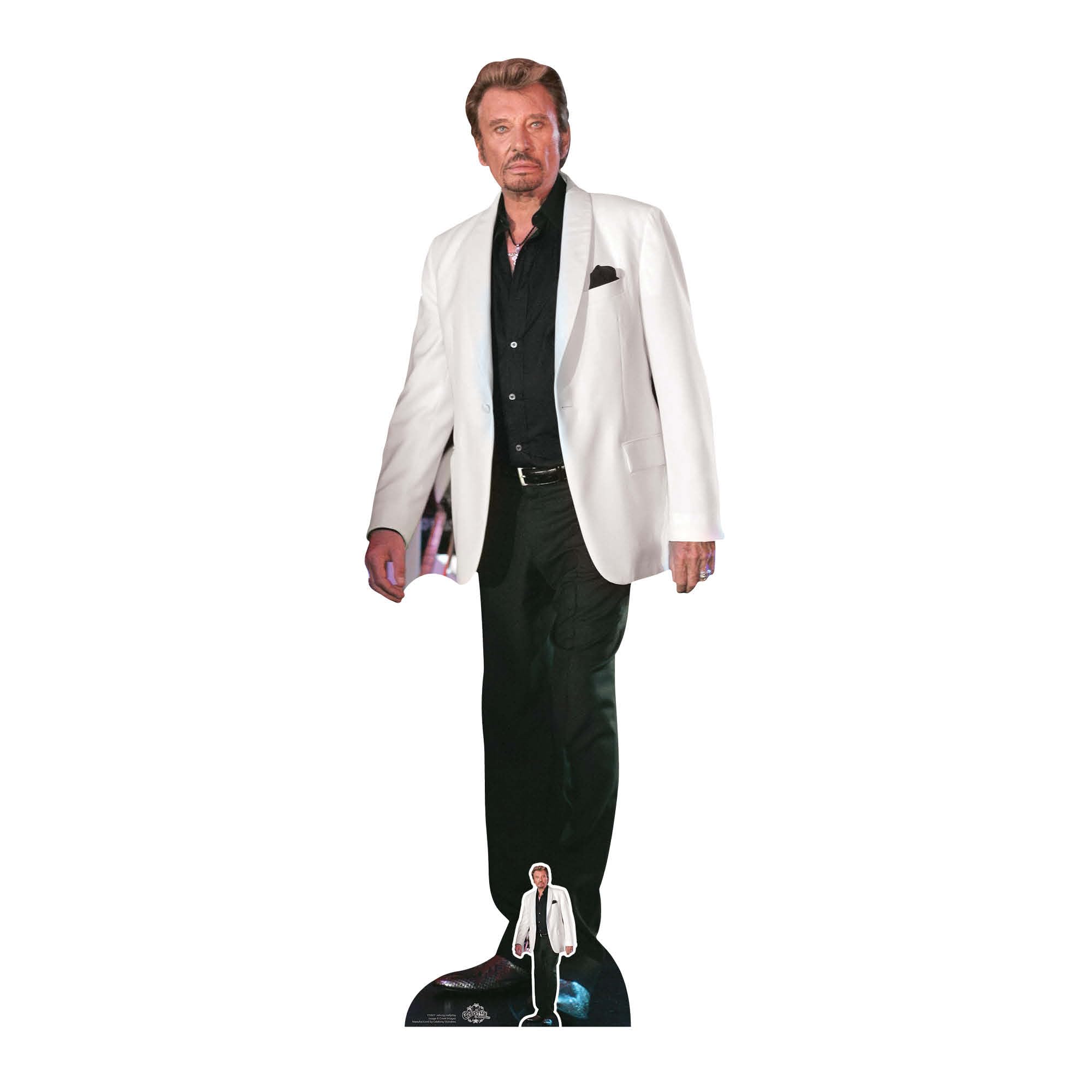 CS807 - Star Cutouts Johnny Hallyday Lifesize Cardboard Cutout - Celebrity Collectible - 179cm - Great for parties, decorations and gifts
