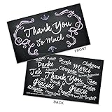 Chalkboard Colored Thank You Business Cards (3.5