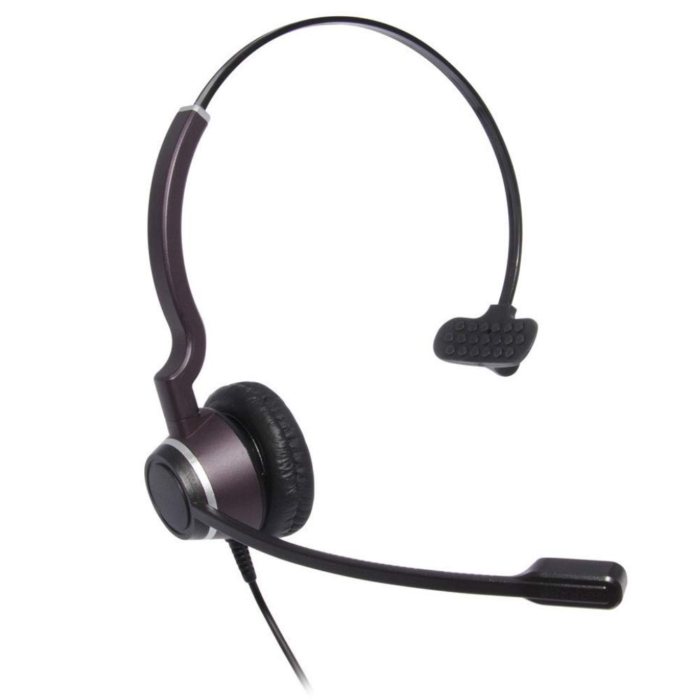 JPL Headset HAC-1 Monaural, Corded, Professional Office / Contact Centre, HAC Compatible, (QD) Quick Disconnect System, Suitable for Hearing Aware & Hearing Impaired Users - Black