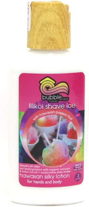 Amazon ハワイアン雑貨 ハワイ 雑貨 バブルシャック シルキーボディーローション リリコイシェイブアイス 59ml お土産 バブルシャック ボディローション ミルク 通販
