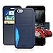 TAKEN DIRECT Compatible iPhone 8 Plus / 7 Plus Leather Wallet Case Replacement for iPhone 8 Plus/iPhone 7 Plus Flip Case/Cover with Rubber Edge, for Women, Men, Boys, Girls, 5.5 Inch (Blue)