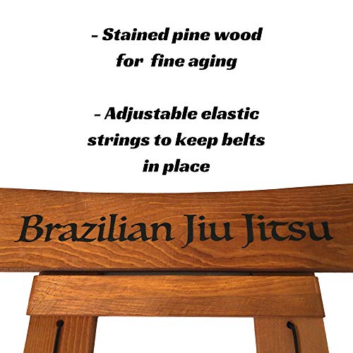 Brazilian Jiu Jitsu Belt Display BJJ Belt Rack for 5 Belts Plus