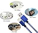 Mribo 3pcs (6+6+10)ft Popular Lightning Cable Nylon Braided Extra Long USB Cord Charging Cable for iPhone 7/7plus,6s, 6s plus, 6plus, 6,5s ,iPad,iPod(white &blue).