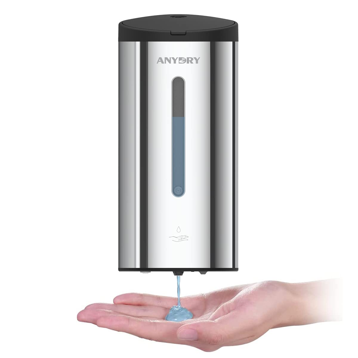 anydry 800ml Commercial Automatic Liquid Soap Dispenser, Polished PUMP_DISPENSER, Wall-mounted, 1-year warranty, Glossy Finish