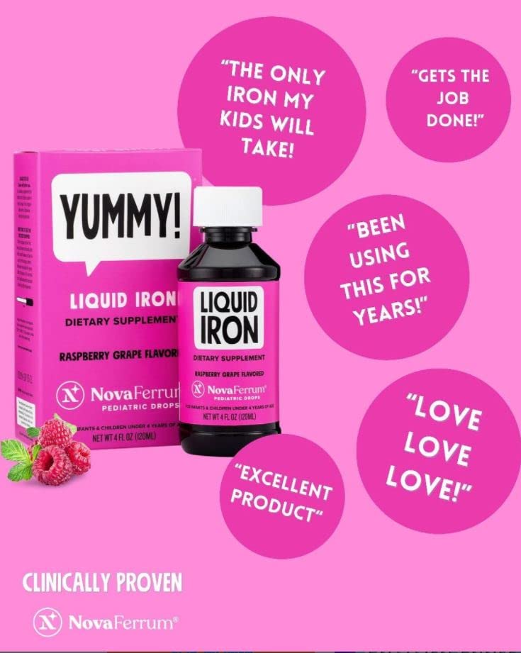 NovaFerrum Yummy Pediatric Drops Liquid Iron Supplement for Infants